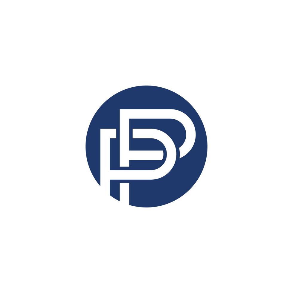 p brief logo sjabloon vector