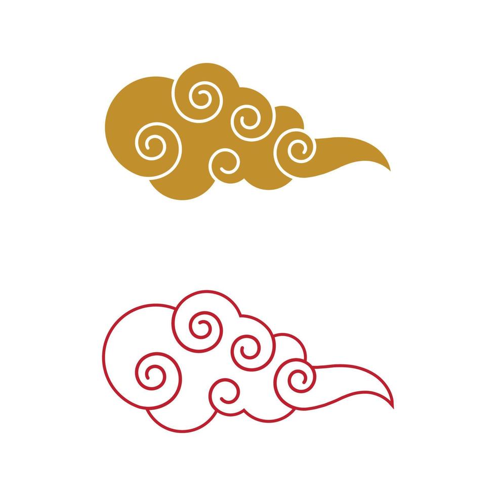 chinese wolk sjabloon vector pictogram vector