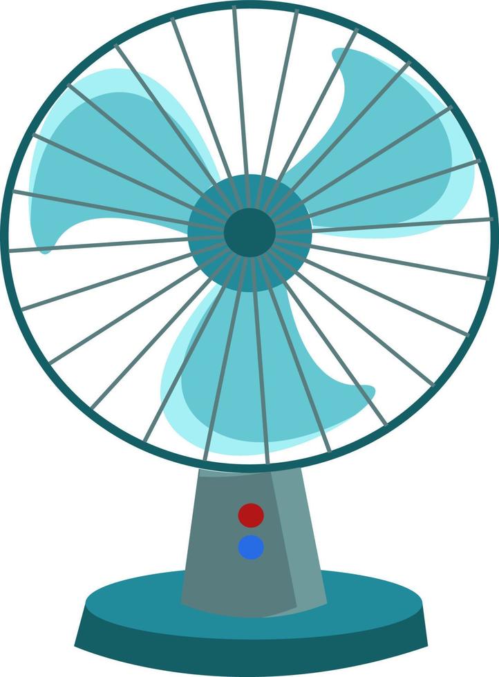 een rood hand- fan, vector of kleur illustratie.