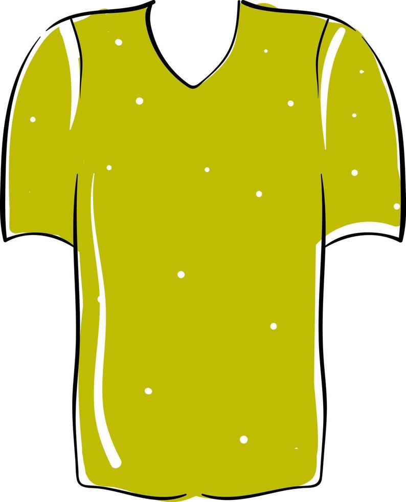 groen shirt, illustratie, vector Aan wit achtergrond.