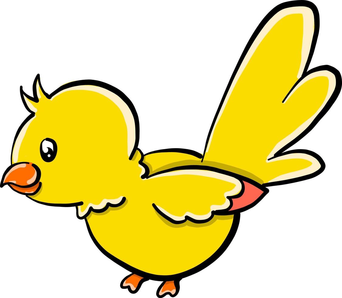 geel papegaai, illustratie, vector Aan wit achtergrond.