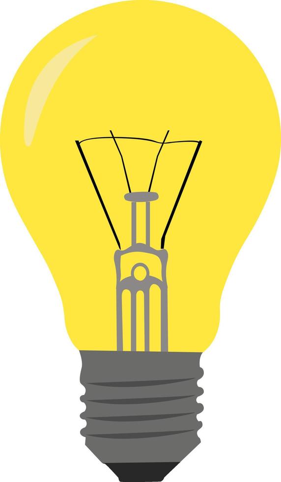 geel lamp, illustratie, vector Aan wit achtergrond