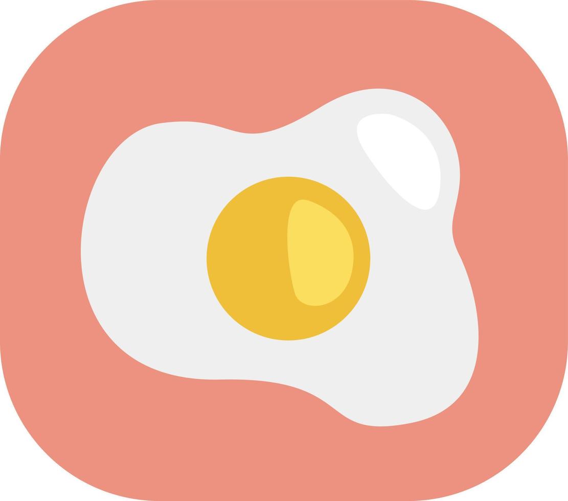 ontbijt gebakken ei, illustratie, vector Aan een wit achtergrond.