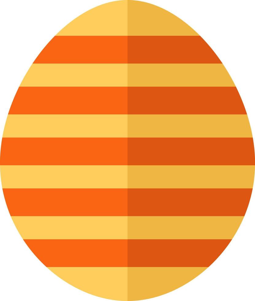 oranje gestript ei, illustratie, vector Aan een wit achtergrond.