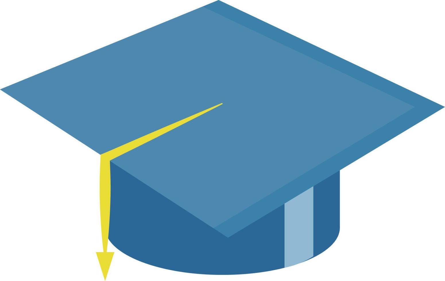 diploma uitreiking hoed, illustratie, vector Aan wit achtergrond.