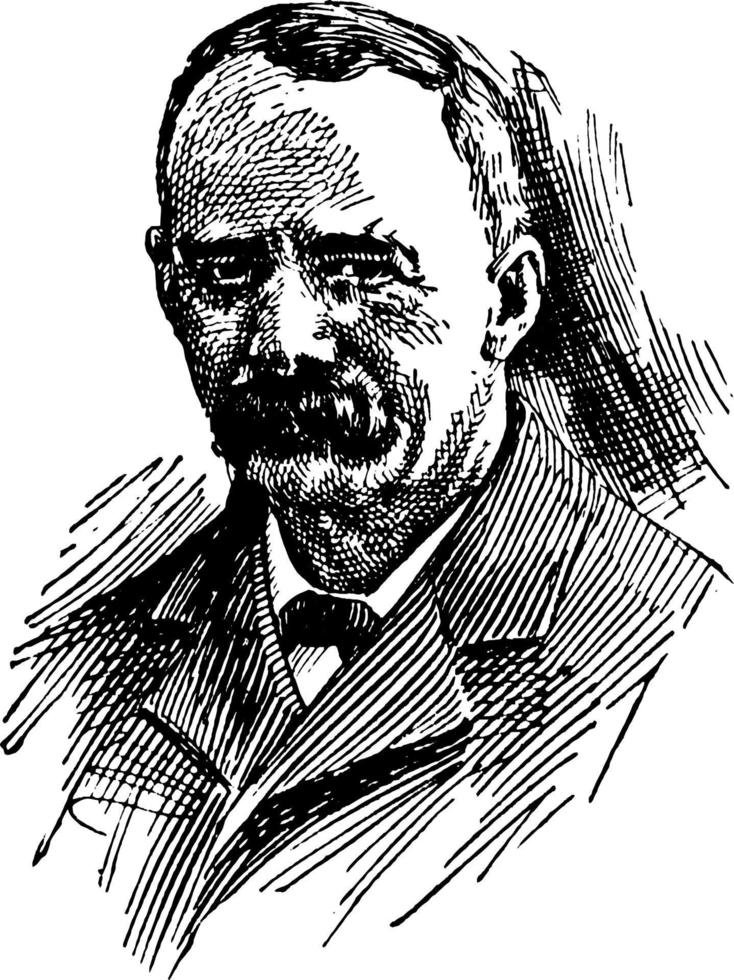 edward Henry harriman, wijnoogst illustratie vector