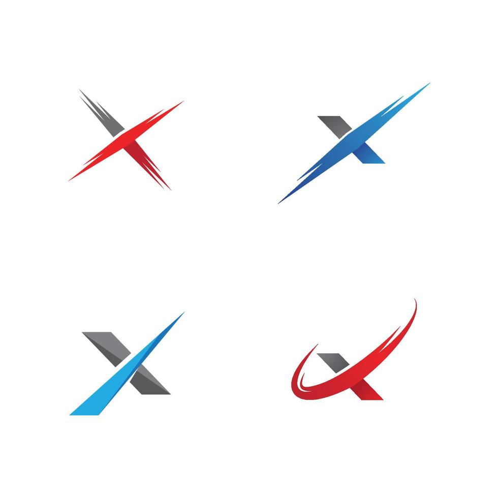 x brief logo sjabloon vector pictogram