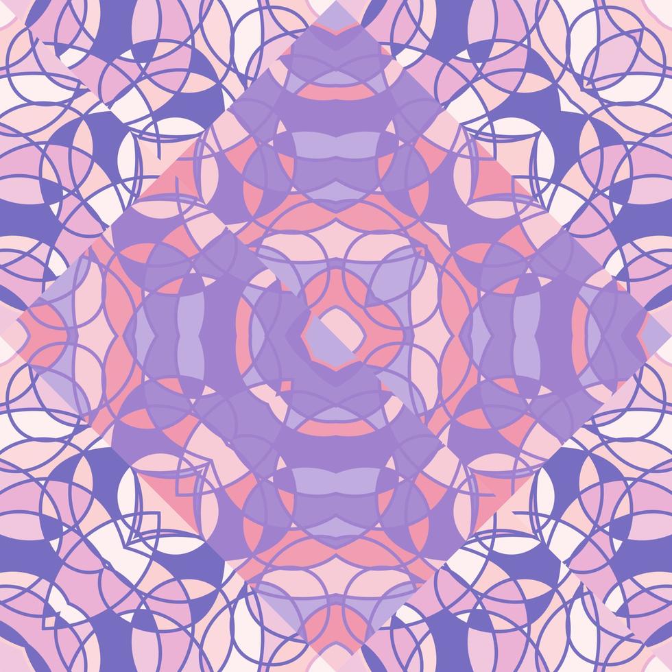 creatief hand- getrokken mozaïek- van lijnen naadloos patroon. decoratief abstract symmetrisch ornament. vector