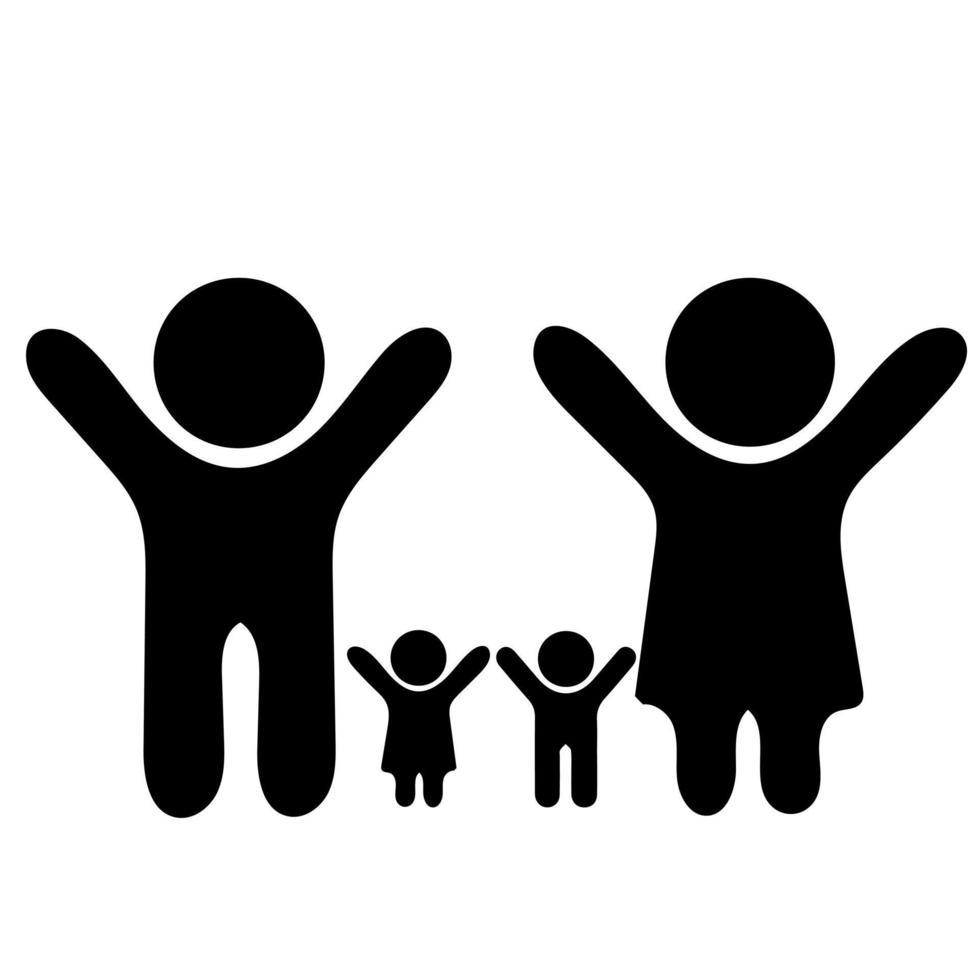 mensen icoon. familie icoon in modieus vlak stijl geïsoleerd Aan wit achtergrond. ouders symbool voor uw web plaats ontwerp, logo, app, ui. vector illustratie, eps10.