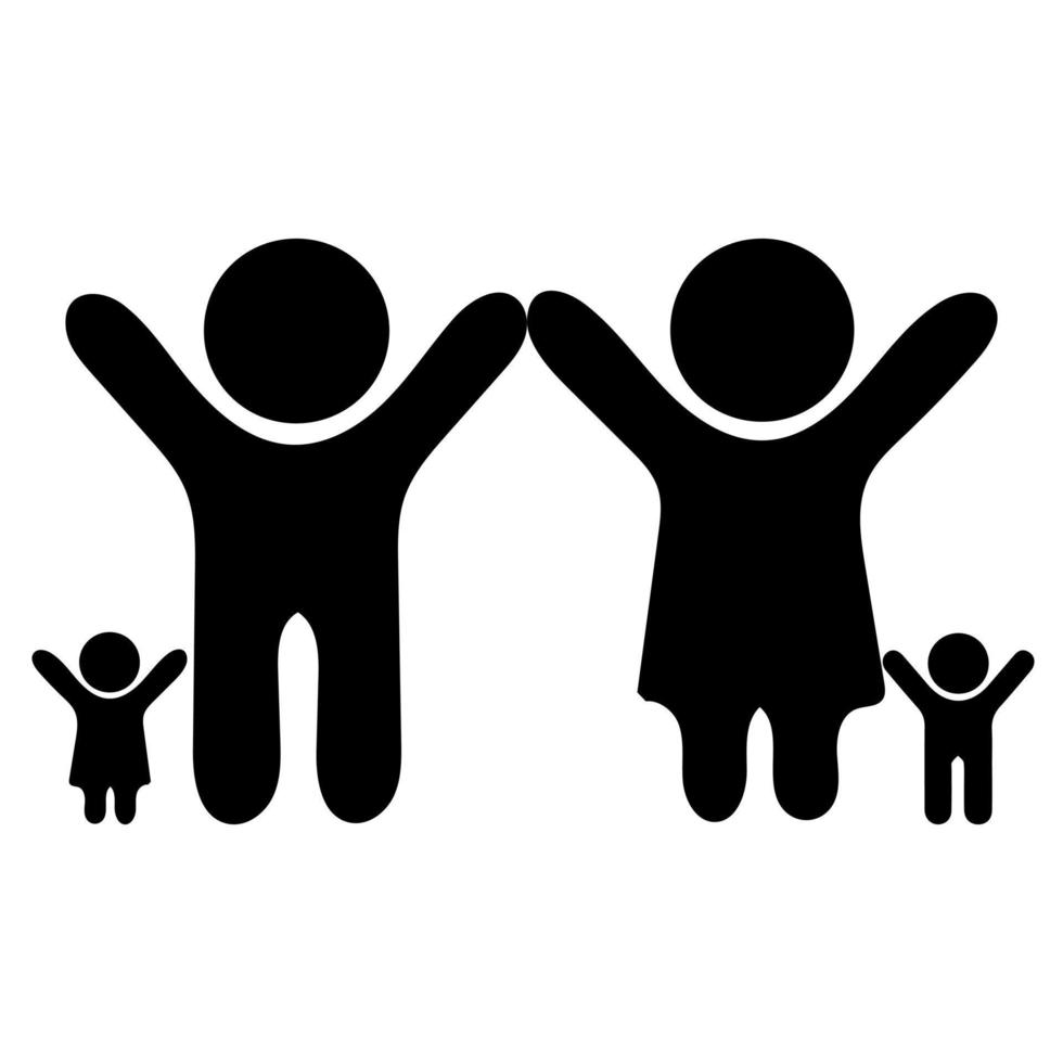 mensen icoon. familie icoon in modieus vlak stijl geïsoleerd Aan wit achtergrond. ouders symbool voor uw web plaats ontwerp, logo, app, ui. vector illustratie, eps10.