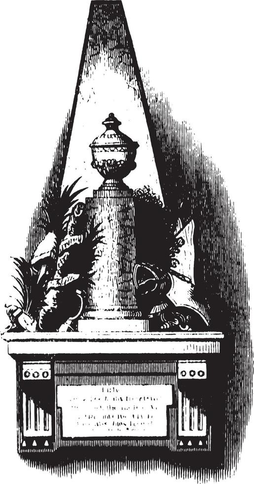 richard montgomery's monument, vintage illustratie vector