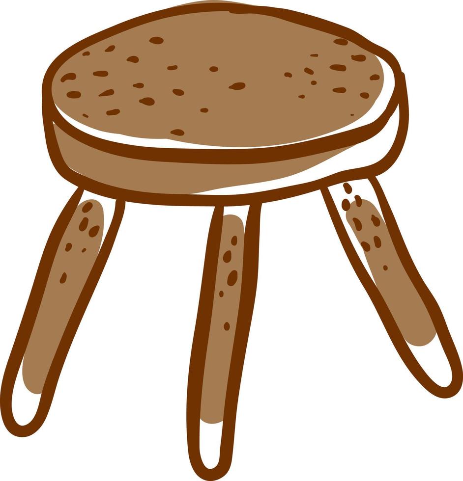 houten stoel, illustratie, vector Aan wit achtergrond.