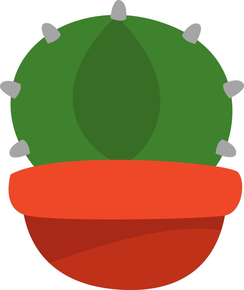 cactus in pot, illustratie, vector Aan een wit achtergrond.