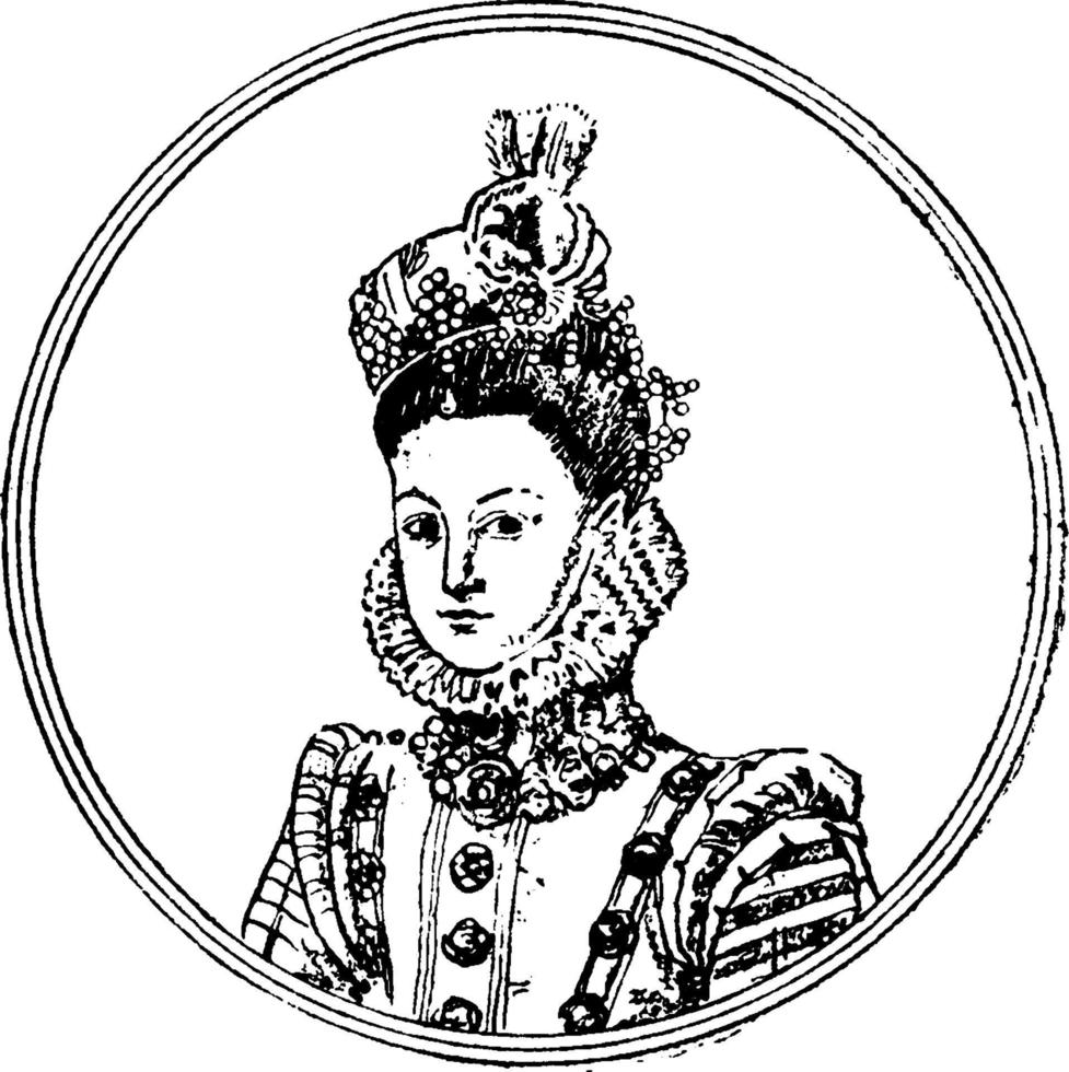 infanta isabella, wijnoogst illustratie vector