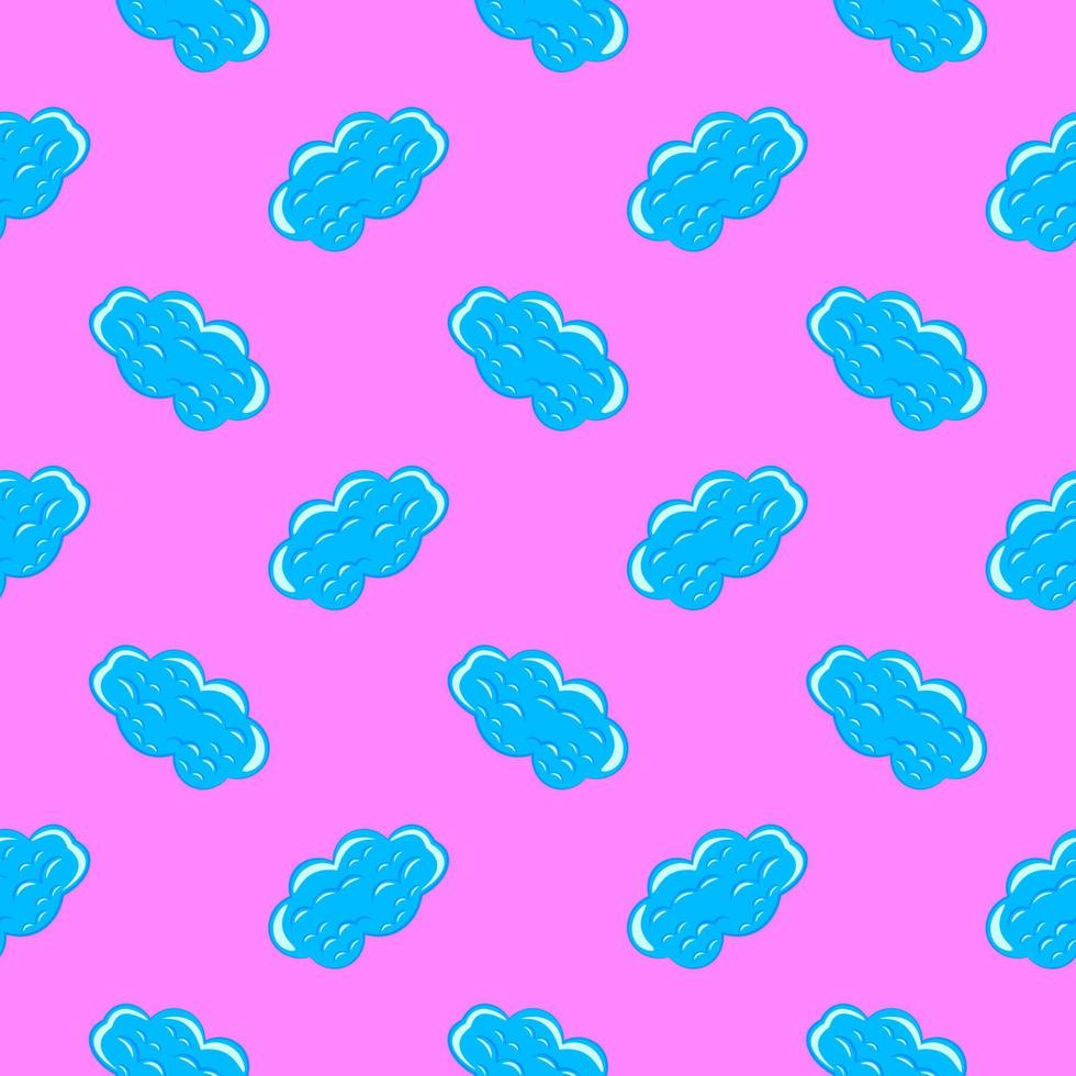 blauw wolken, naadloos patroon Aan roze achtergrond. vector