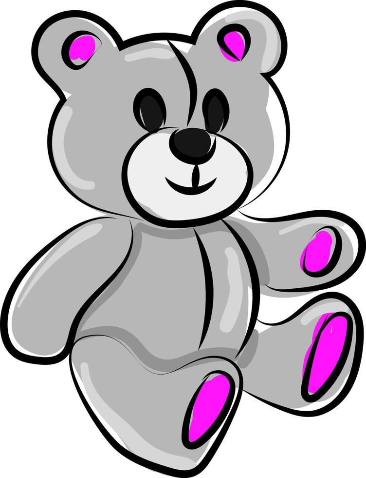 teddy beer, illustratie, vector Aan wit achtergrond.