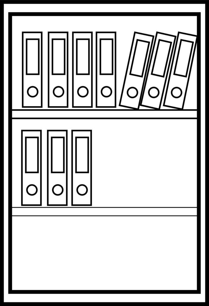 kantoor bestanden, icoon illustratie, vector Aan wit achtergrond