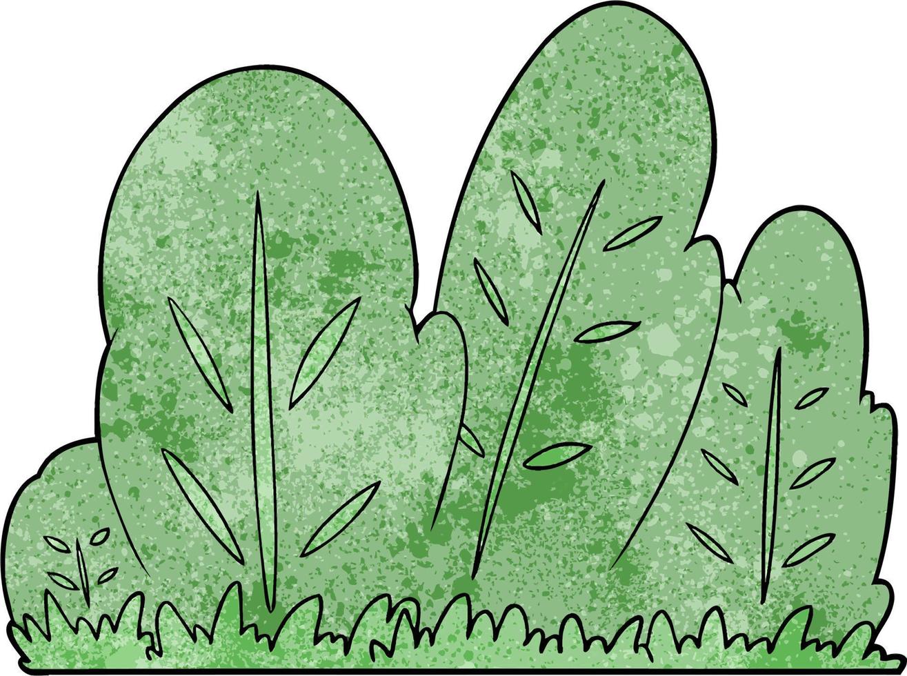 tekenfilm groen struiken vector