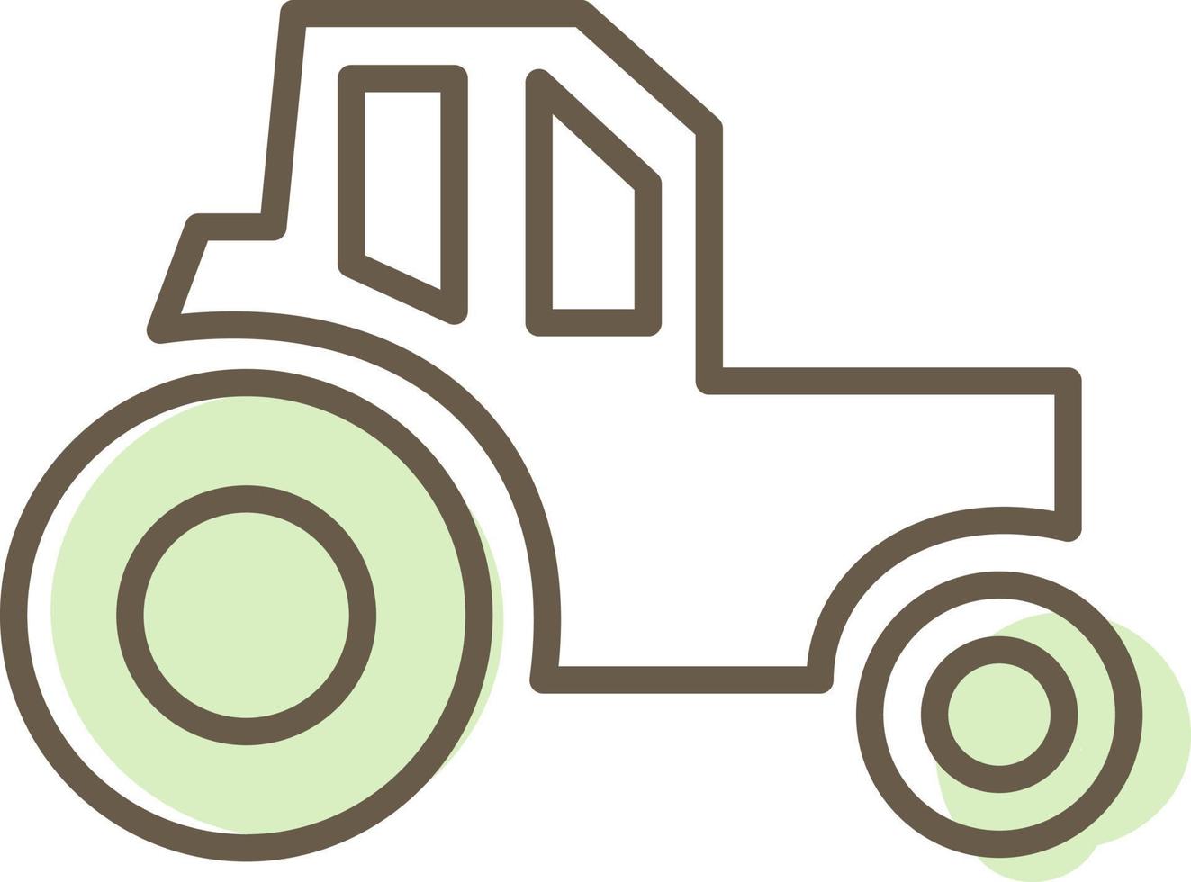 boerderij tractor, illustratie, vector Aan een wit achtergrond.