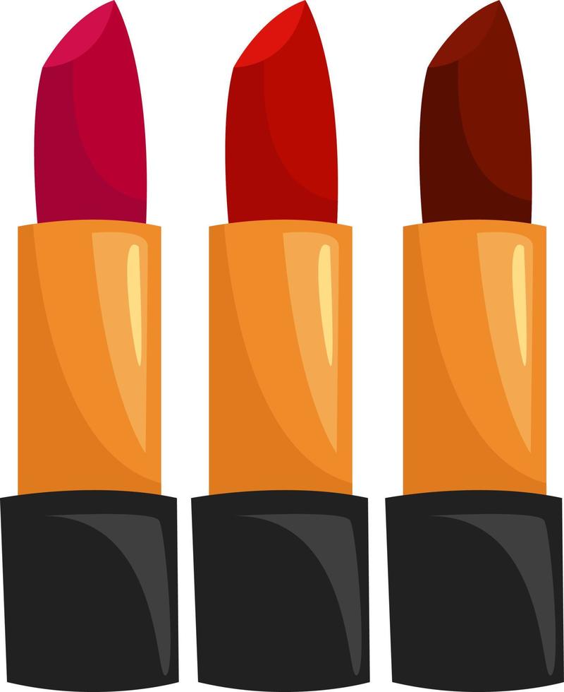 rood lippenstiften, illustratie, vector Aan wit achtergrond