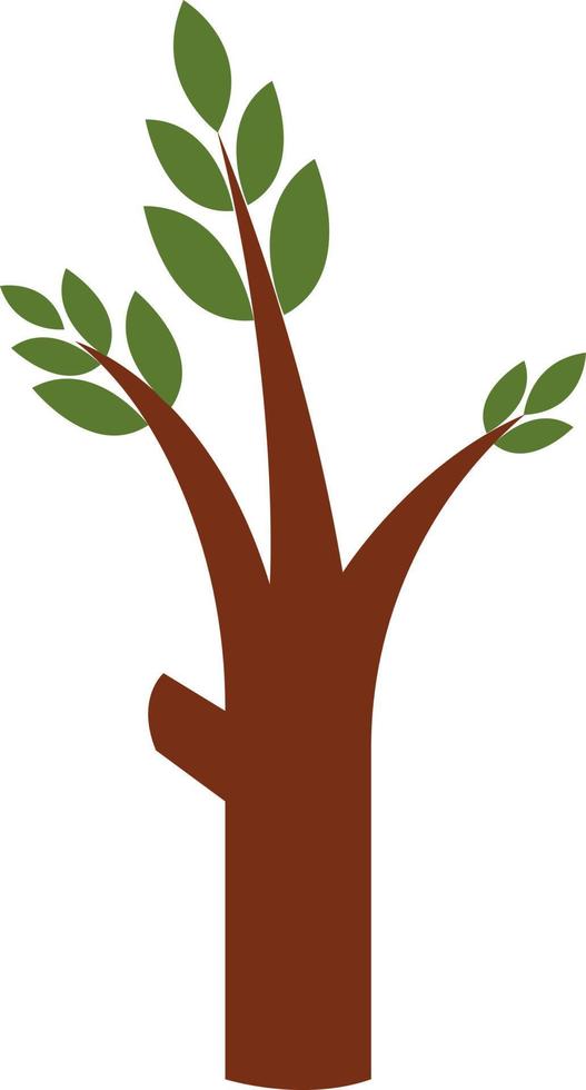 boom in lente, illustratie, vector Aan wit achtergrond.
