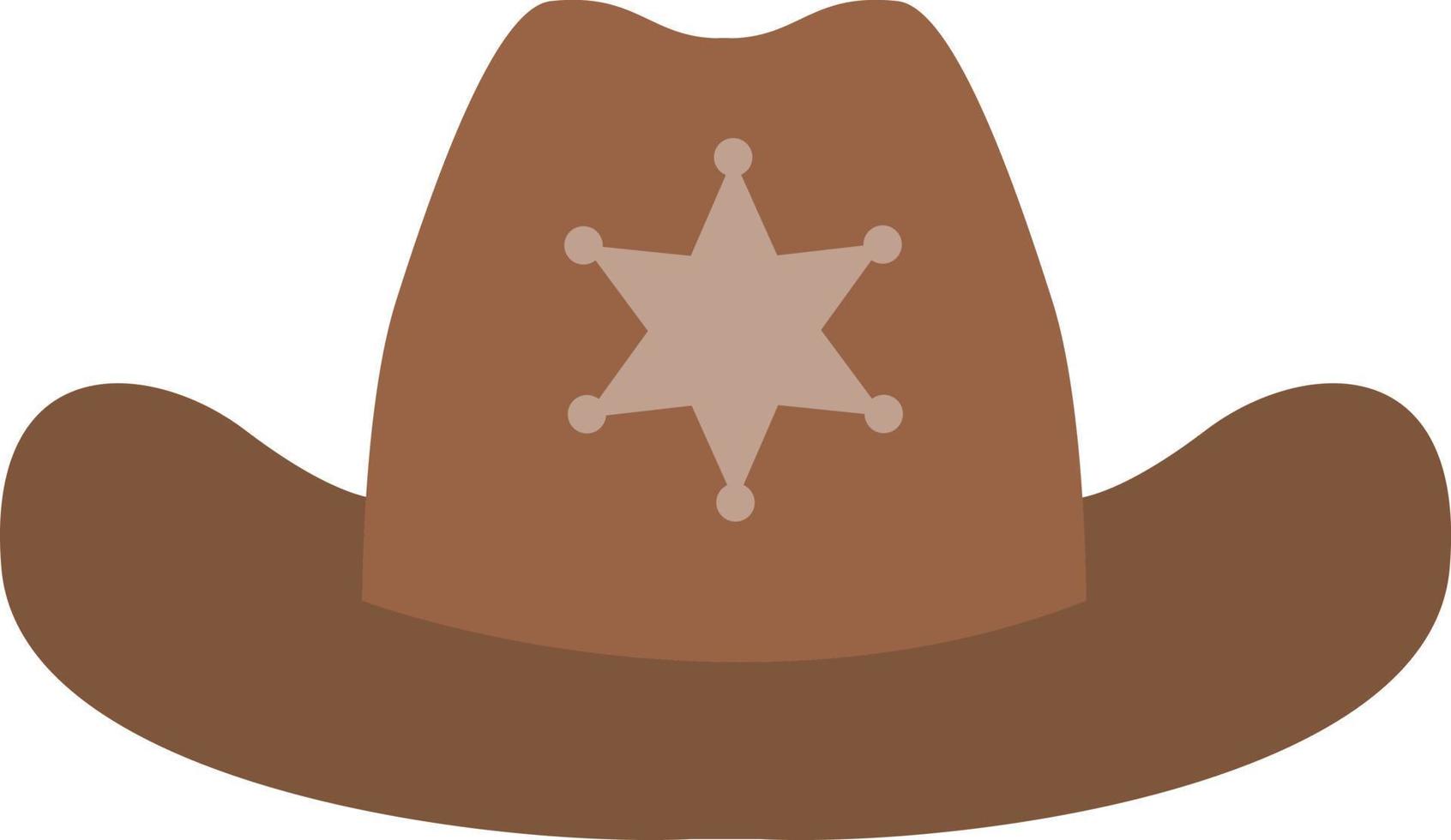 sheriffs hoed, illustratie, vector Aan wit achtergrond.v