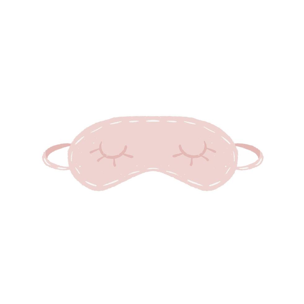 slapen schoonheid oog roze masker hand- getrokken vector