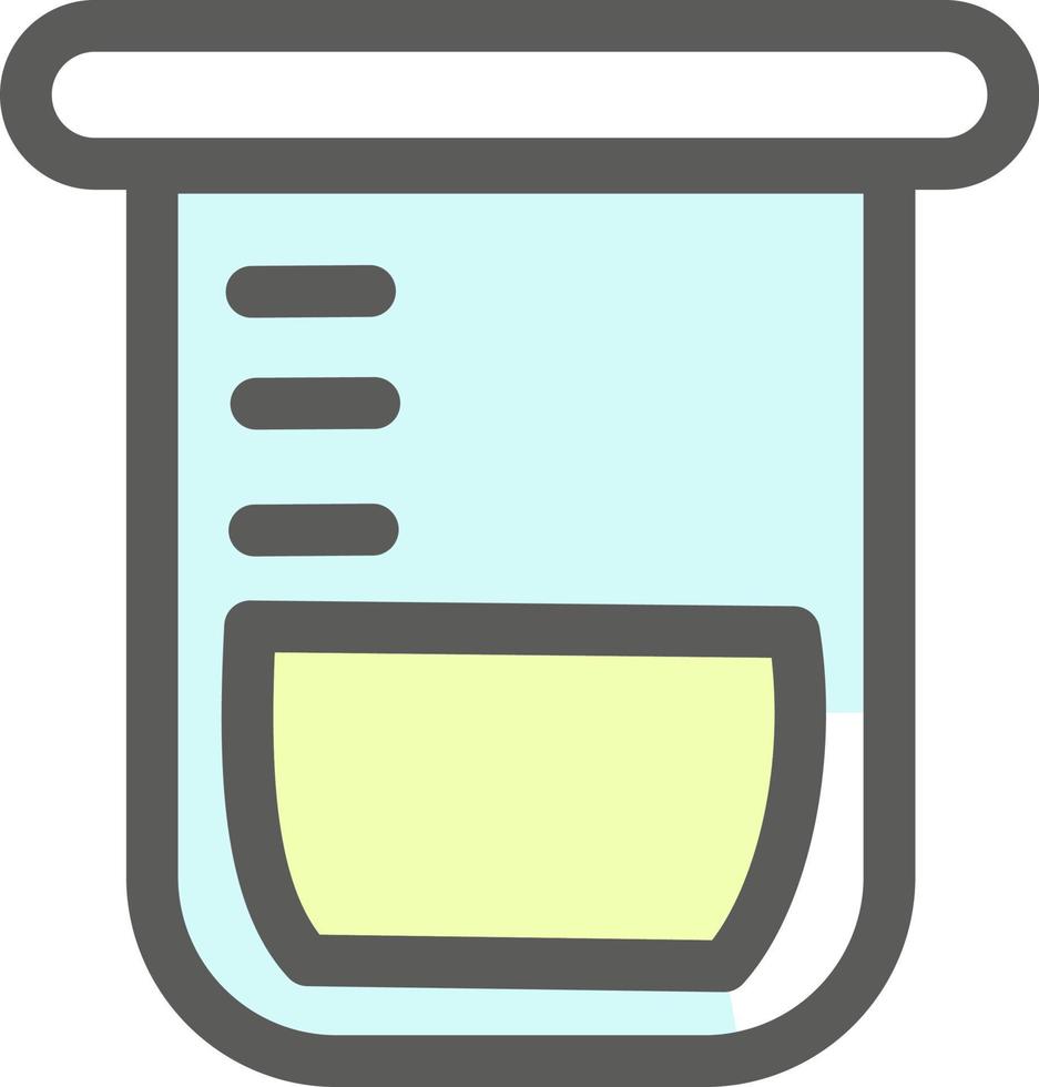 chemie glas beker, illustratie, vector Aan een wit achtergrond.