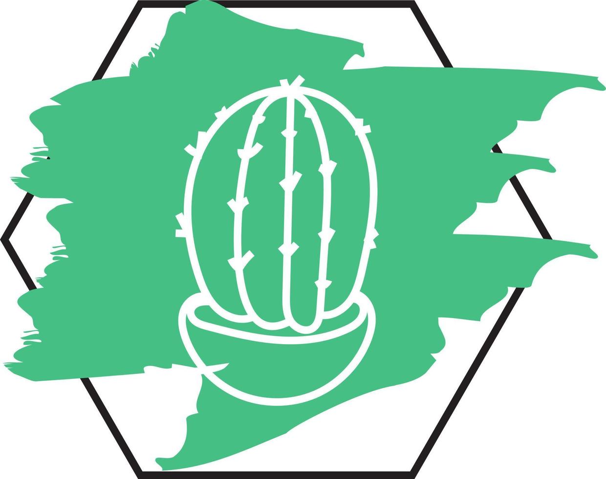 gouden vat cactus in een pot, icoon illustratie, vector Aan wit achtergrond