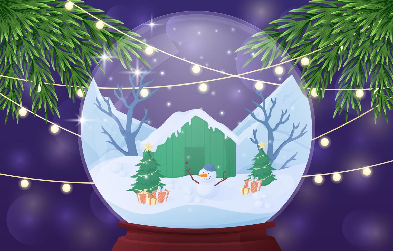 winter kerst achtergrond vector