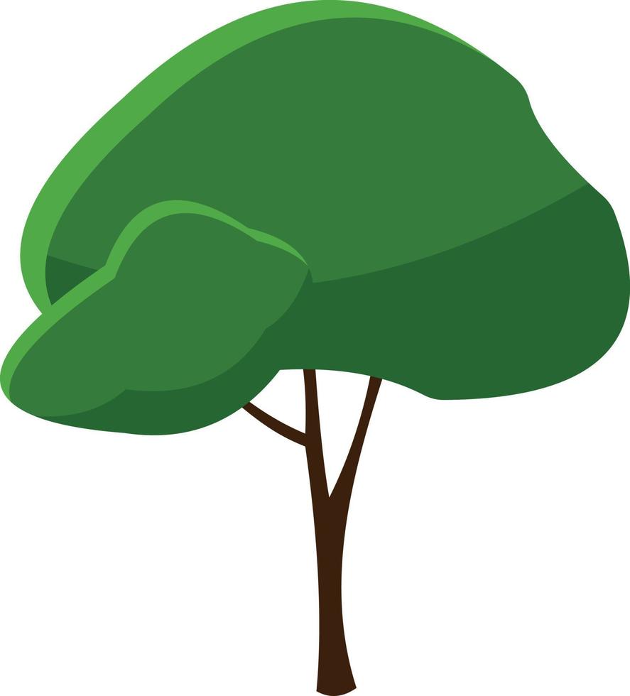 een groen boom groeit in zomer. vector