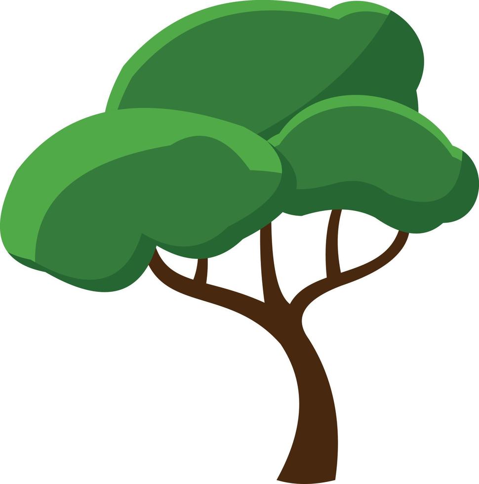 een groen boom groeit in zomer. vector