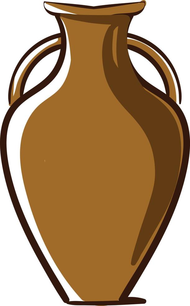 oud bruin vaas,illustratie,vector Aan wit achtergrond vector