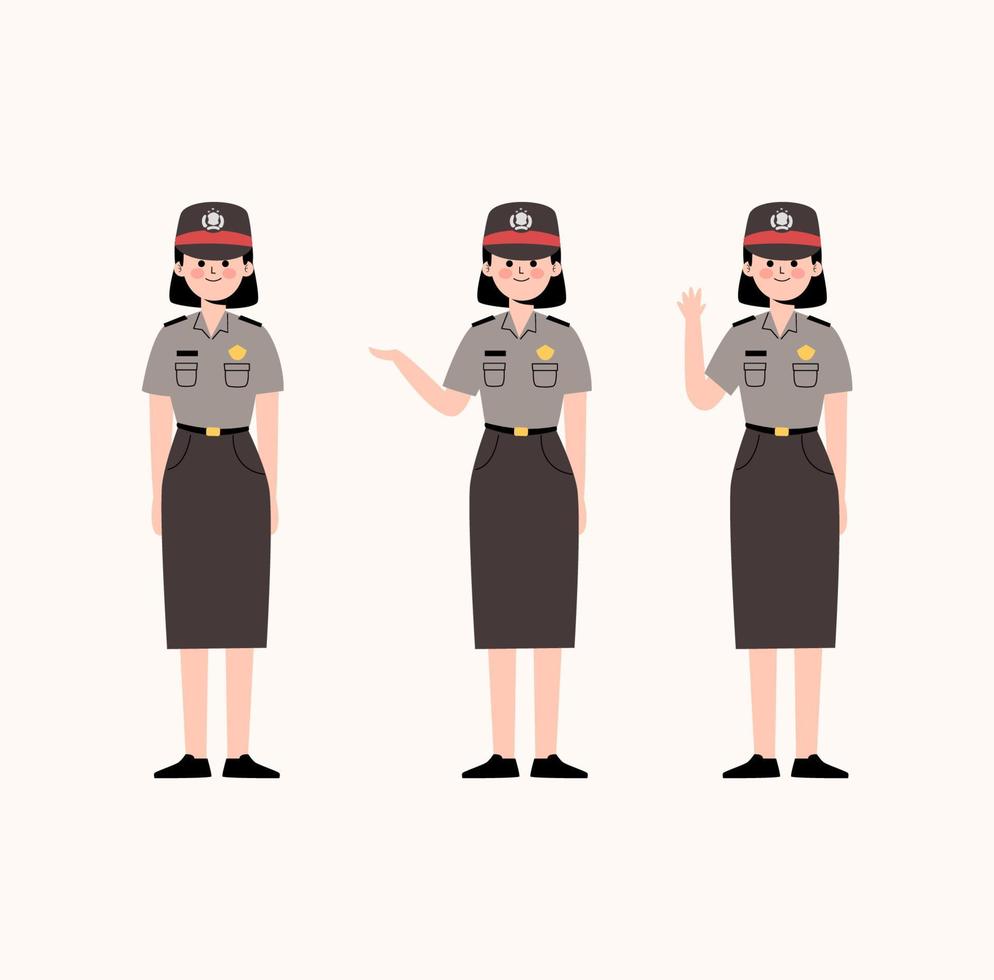 Politie vrouw officier vector