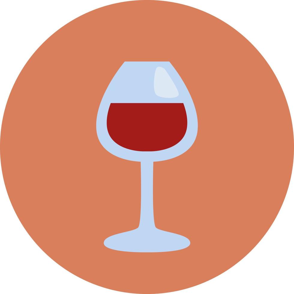 glas van rood wijn, illustratie, vector, Aan een wit achtergrond. vector