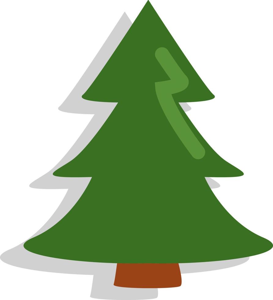 Kerstmis boom, illustratie, vector, Aan een wit achtergrond. vector