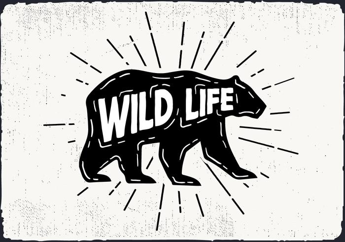 Vrije Hand Getekende Wild Life Background vector