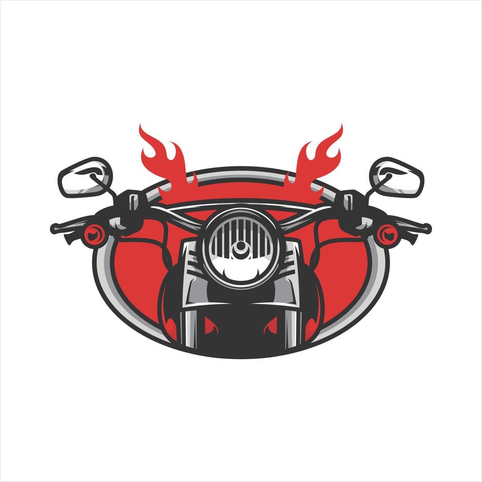 vector illustratie van de voorkant van een motorfiets