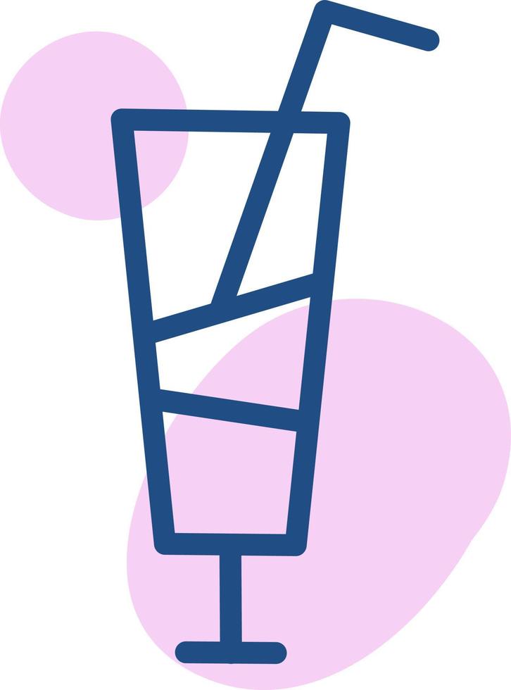 lang cocktail, illustratie, vector Aan een wit achtergrond