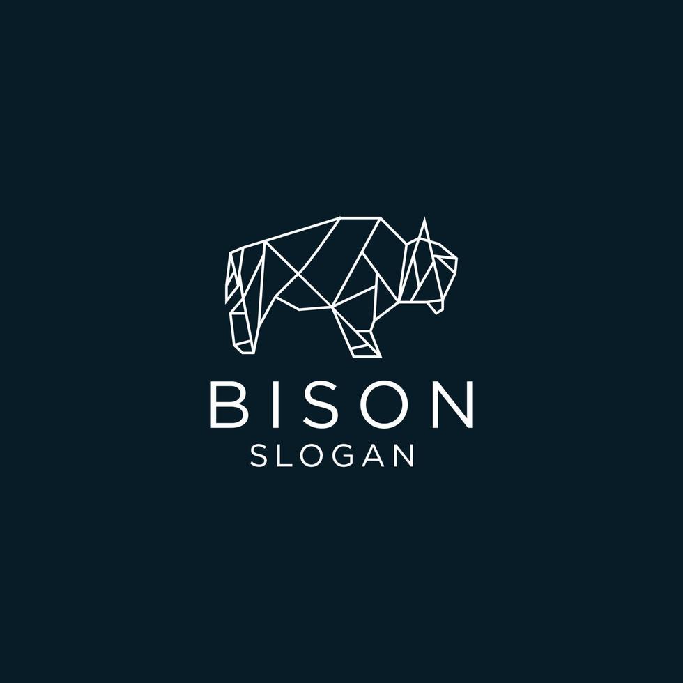 bizon logo ontwerp icoon sjabloon vector