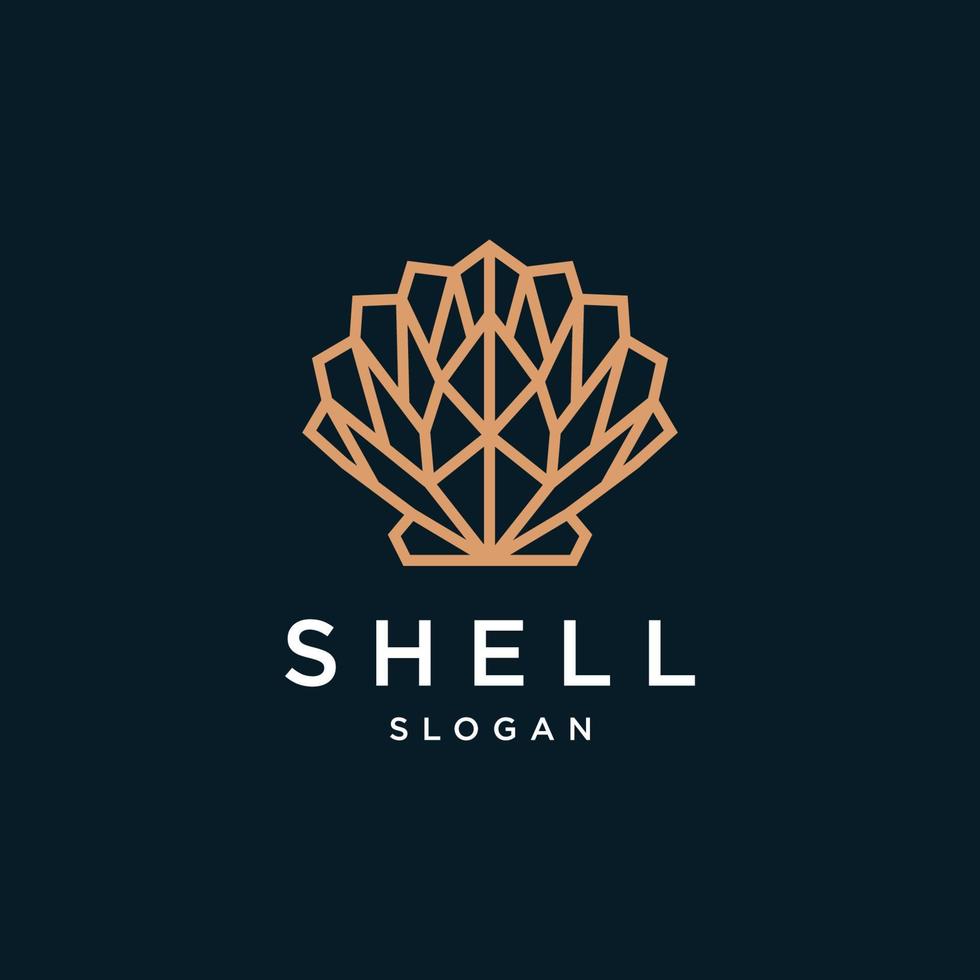 schelp logo ontwerp icoon sjabloon vector