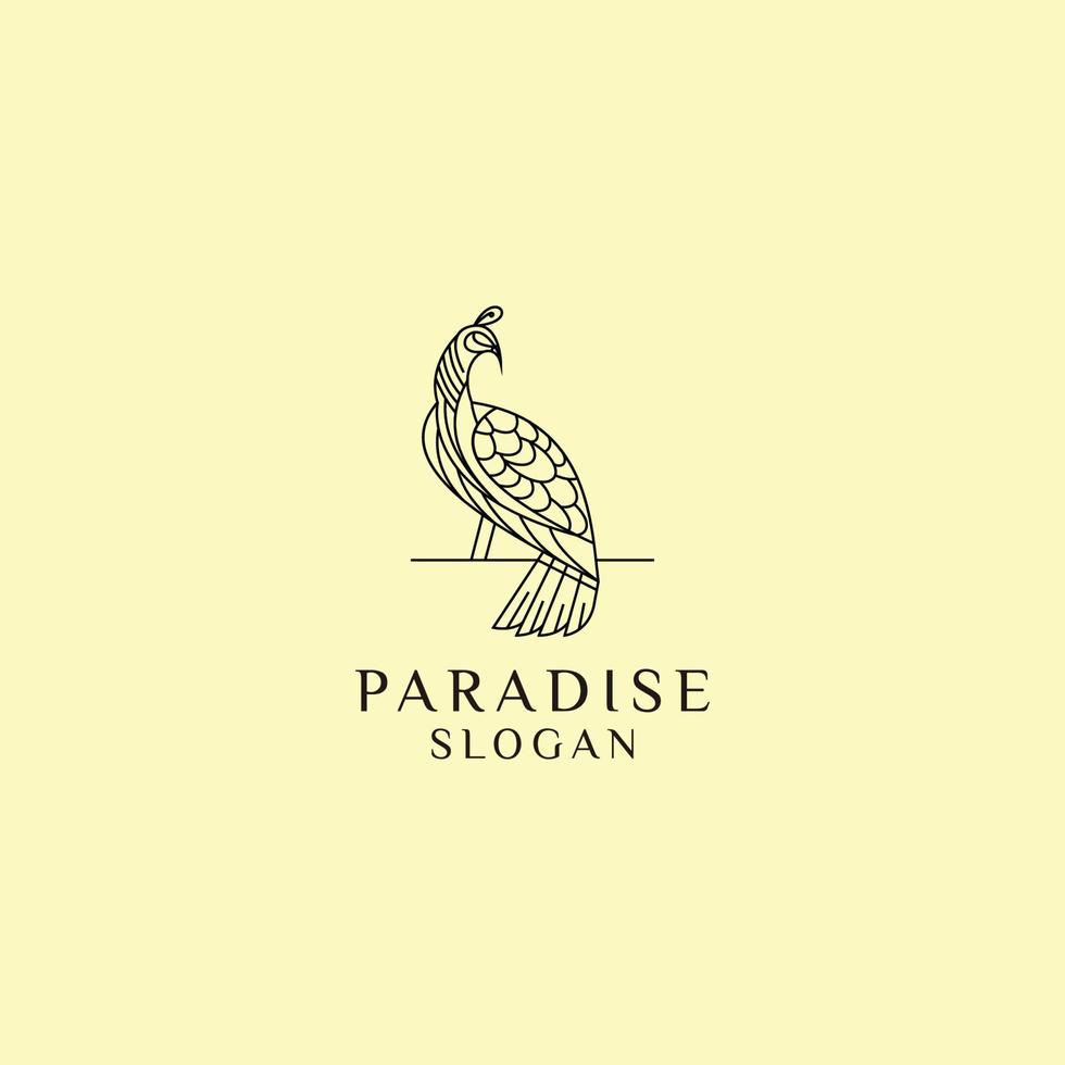 paradijs logo ontwerp icoon vector