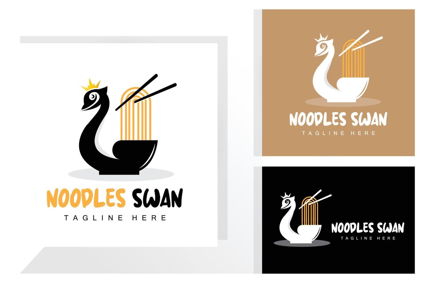 zwaan logo ontwerp, eend dier illustratie, bedrijf merk sjabloon vector