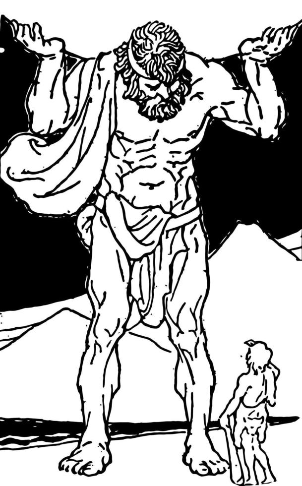 de arbeidt van Hercules, wijnoogst illustratie vector