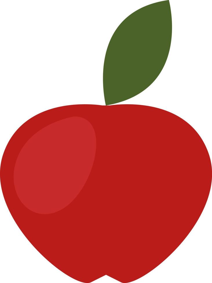 rood appel, illustratie, vector, Aan een wit achtergrond. vector