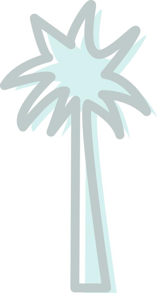 hoog palm boom, illustratie, vector, Aan een wit achtergrond. vector