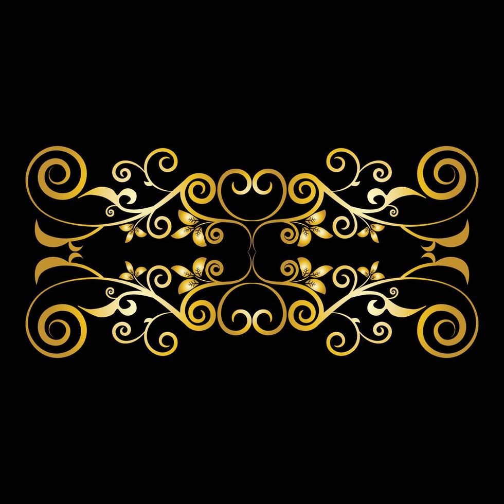 decoratief kader elegant vector element voor ontwerp in oostelijk stijl, plaats voor tekst. mooi bloemen gouden grens. kant illustratie voor uitnodigingen, groet kaarten en t overhemd ontwerp.