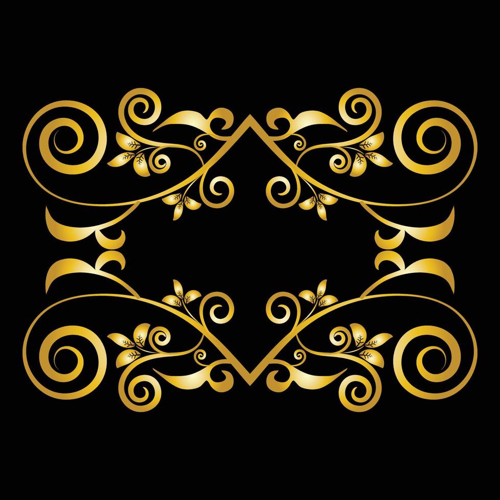 decoratief kader elegant vector element voor ontwerp in oostelijk stijl, plaats voor tekst. mooi bloemen gouden grens. kant illustratie voor uitnodigingen, groet kaarten en t overhemd ontwerp.