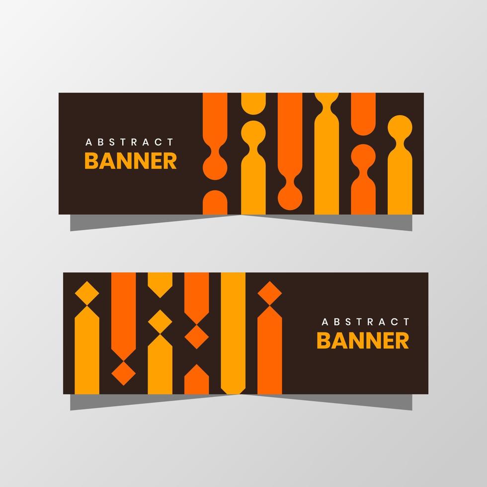 vector grafisch van abstract spandoek. met modern geel, oranje, en bruin kleur regeling. perfect voor u gebruik