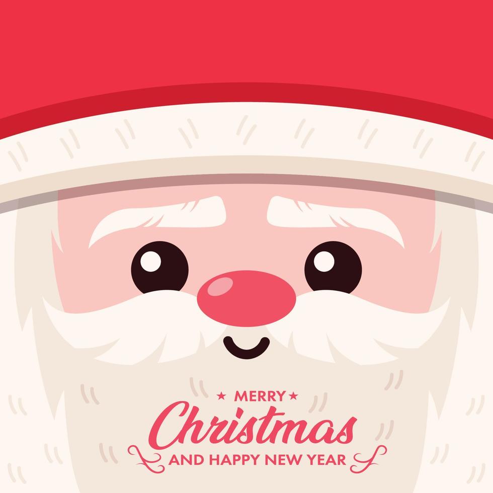 vlak schattig de kerstman hoofd achtergrond illustratie vector